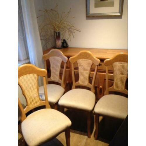 4 Zeer nette eiken eetkamer stoelen - Oisterwijk - goede zit