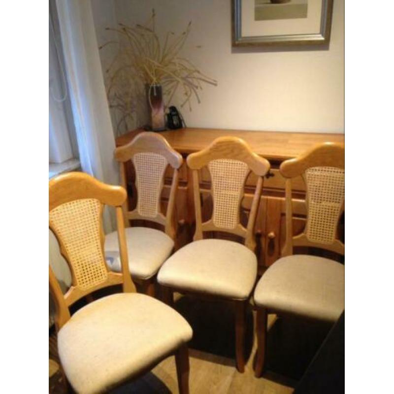 4 Zeer nette eiken eetkamer stoelen - Oisterwijk - goede zit