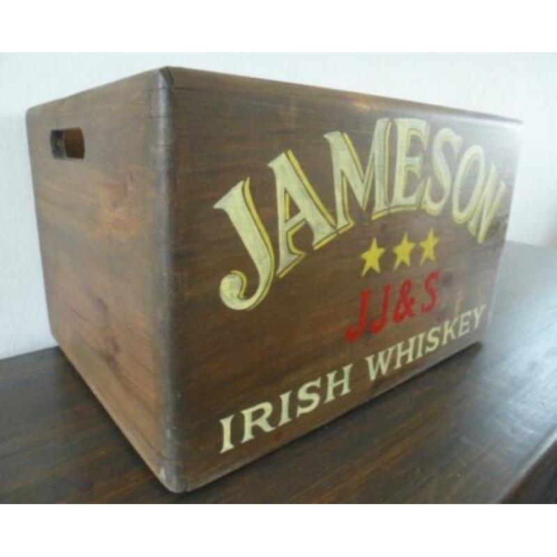 Vintage kist/krat/ Jameson Ierse whiskey/industrieel/mancave