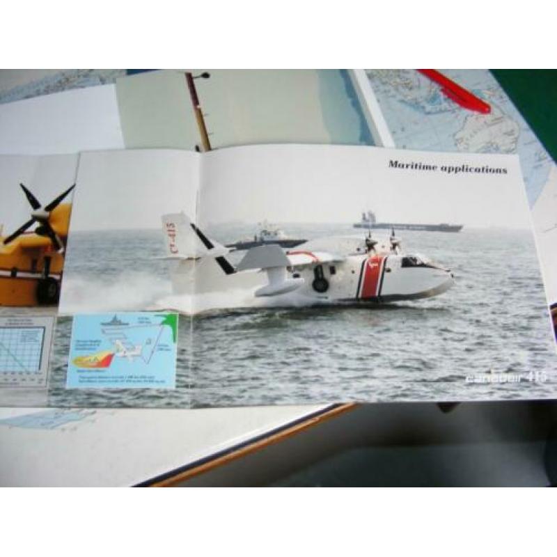 Canadair 415 Magazine + 2 foto's 28 x 22 cm