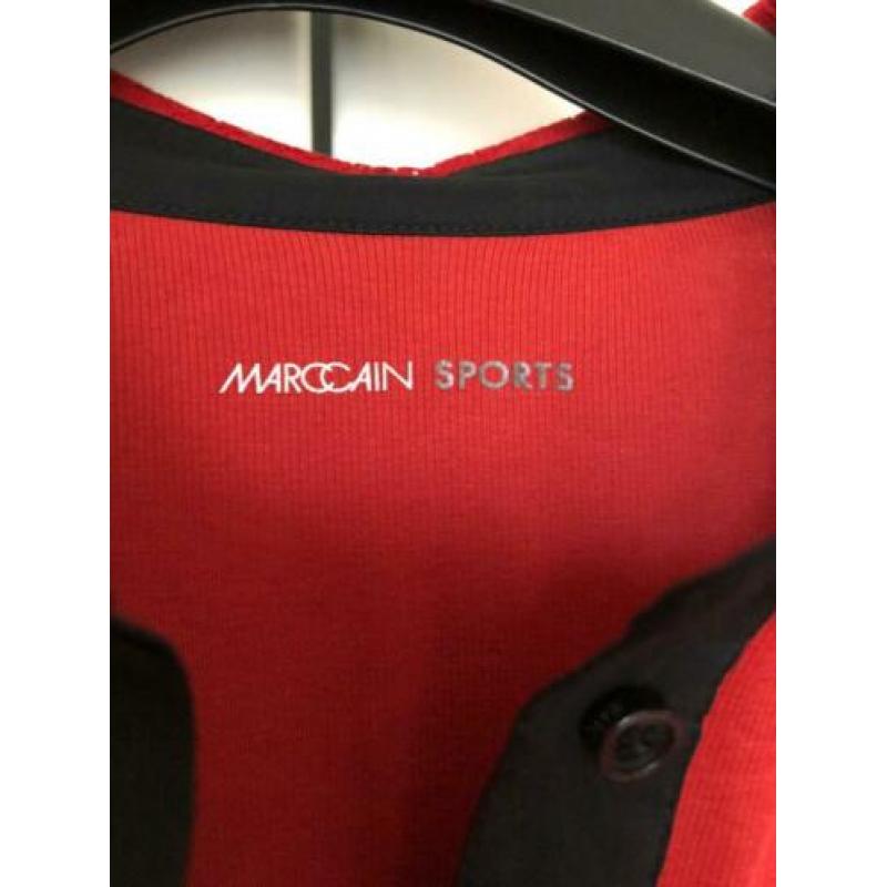 Marc cain marccain sports rode pullover polo met kant maat 2