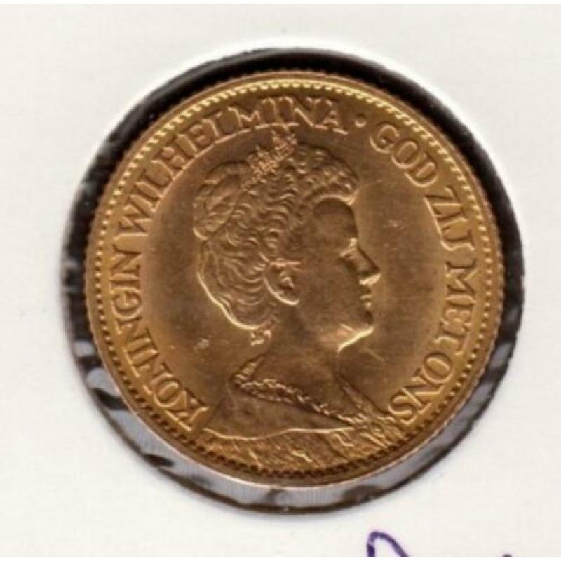 Gouden tientje 1911 Wilhelmina.