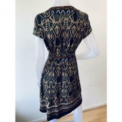 Vanilia prachtig stretch print jurkje - 38