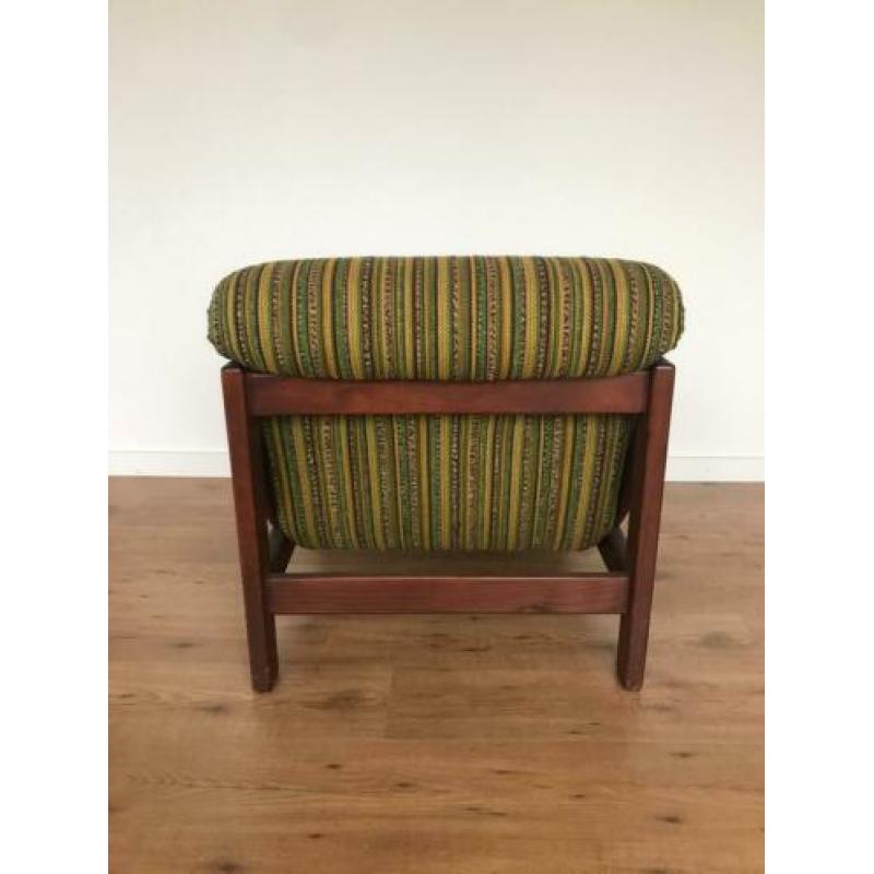 Vintage/retro Scandinavisch design fauteuil met leuke print