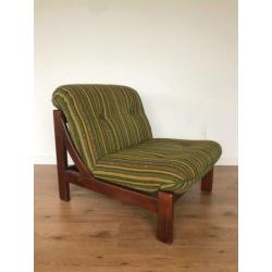Vintage/retro Scandinavisch design fauteuil met leuke print