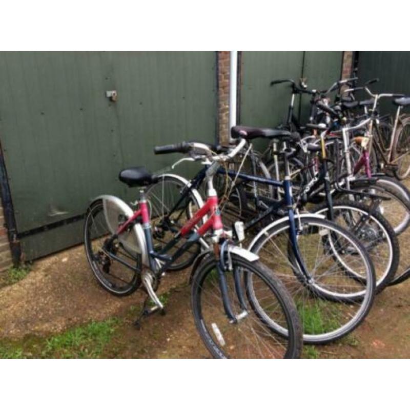 Tekoop partij opknap fietsen 11 stuks €125,- euro