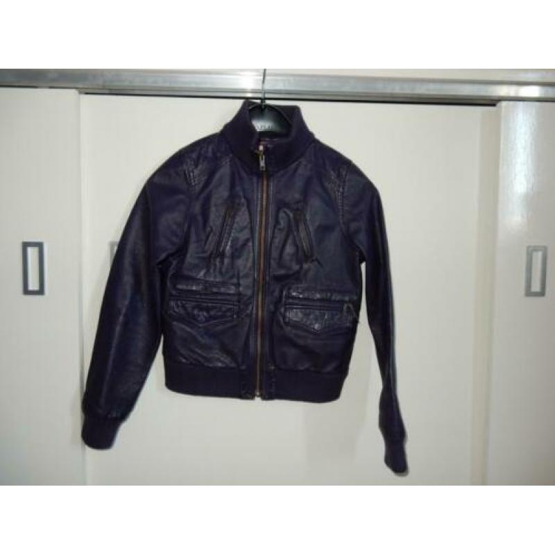 Pepe jeans leren jas meisjes