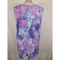 Vrolijk damesshirt.Roze/paars.Mt XL.Merk Mapa Mundo