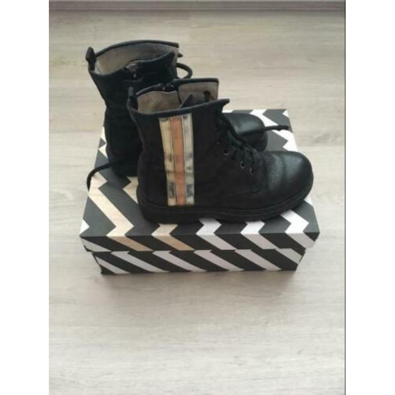 Biker boots laarsjes meisje zwart schoenen maat 33 laarzen
