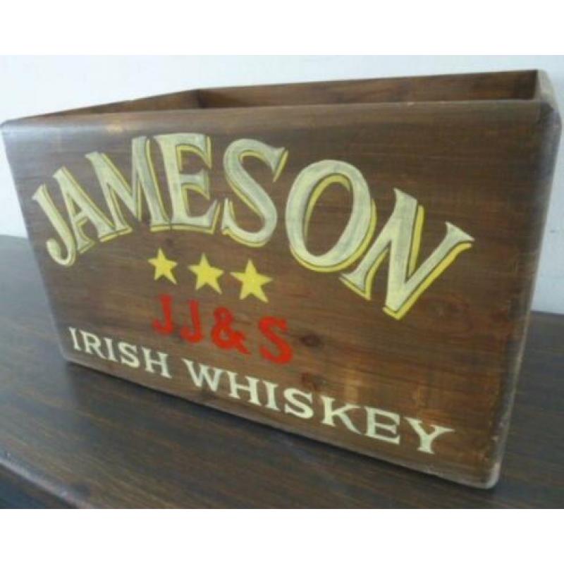 Vintage kist/krat/ Jameson Ierse whiskey/industrieel/mancave