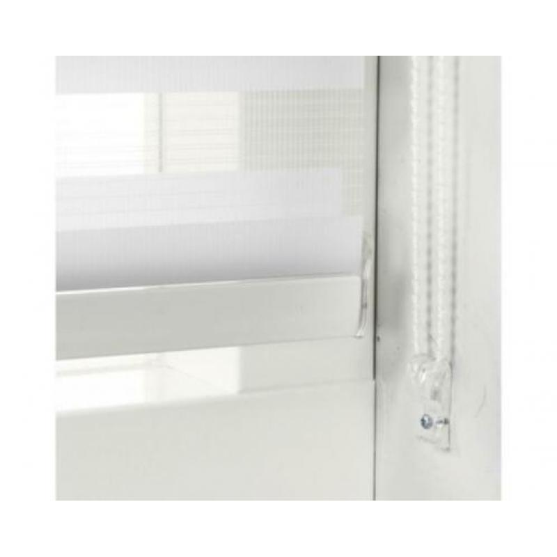 Duo Rolgordijn Cassette 70x130cm Wit Licht doorlatend.