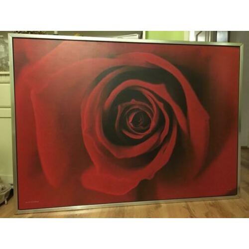 Grote Ikea Roos schilderij