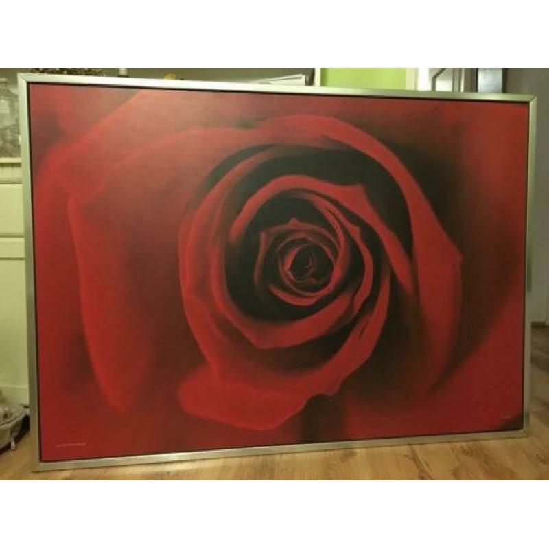 Grote Ikea Roos schilderij