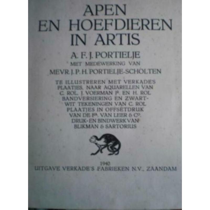 APEN EN HOEFDIEREN * VERKADE OUD * A.F.J. Portielje *