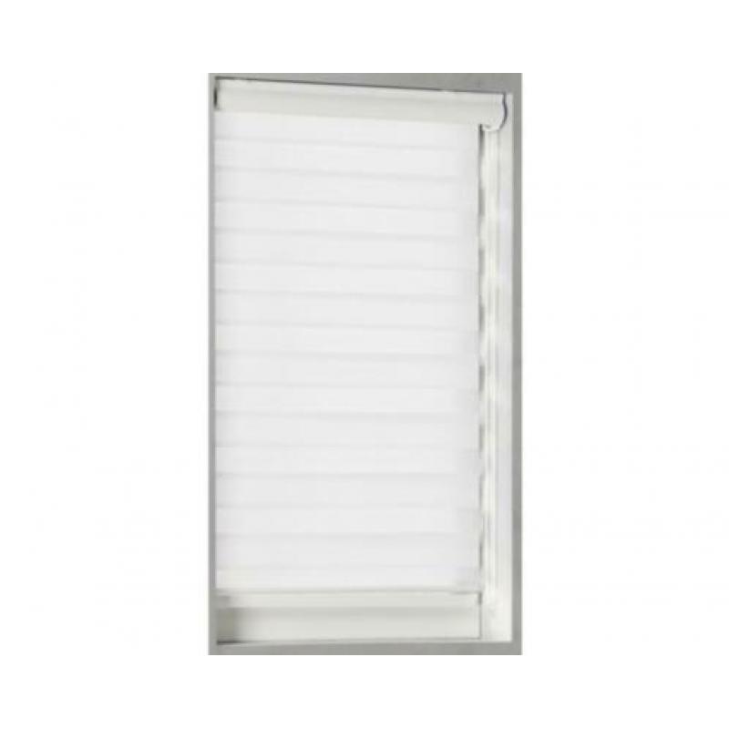 Duo Rolgordijn Cassette 70x130cm Wit Licht doorlatend.
