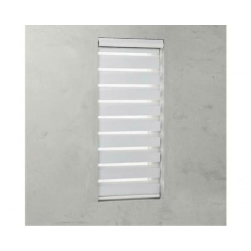 Duo Rolgordijn Cassette 70x130cm Wit Licht doorlatend.