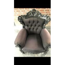 Mooie Queen Anne/Barok stoel/fauteuil....!