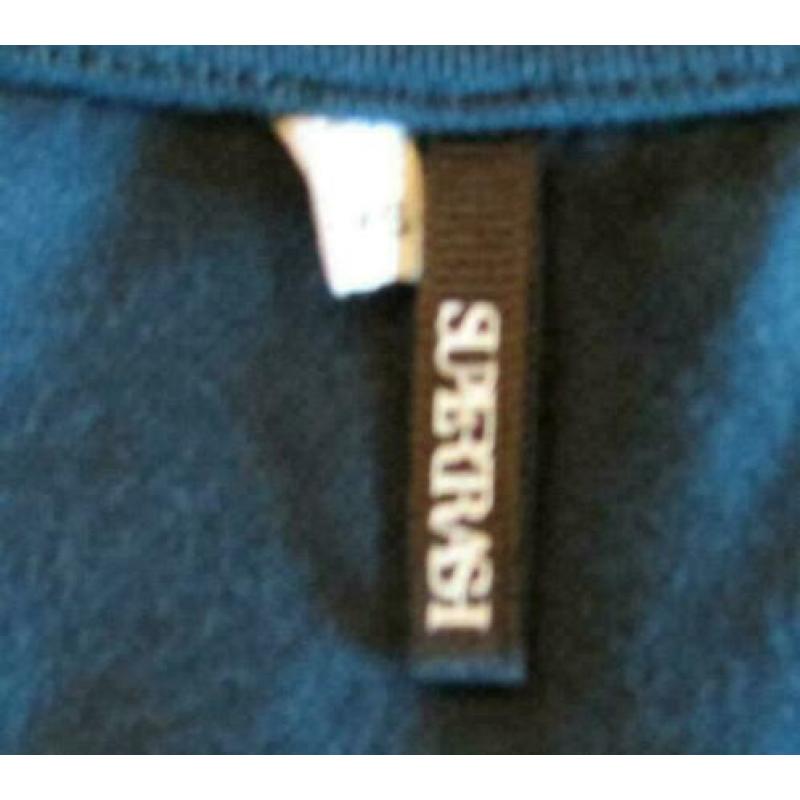 Supertrash petrol tekst shirt top maat XS maat 34