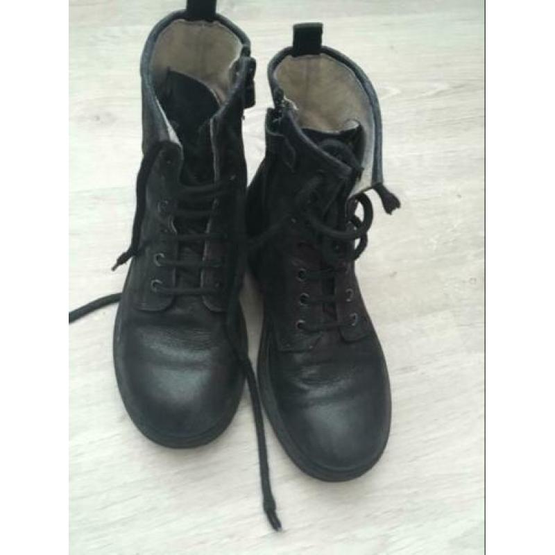Biker boots laarsjes meisje zwart schoenen maat 33 laarzen
