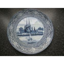 Antiek blauw bord-mehlem -decor blau holland-ca1910