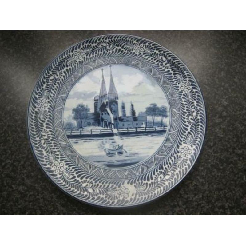 Antiek blauw bord-mehlem -decor blau holland-ca1910