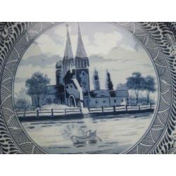 Antiek blauw bord-mehlem -decor blau holland-ca1910