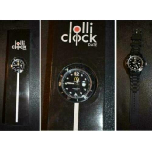 uniek nieuw horloge unisex zwart voorzien van mcdonald logo