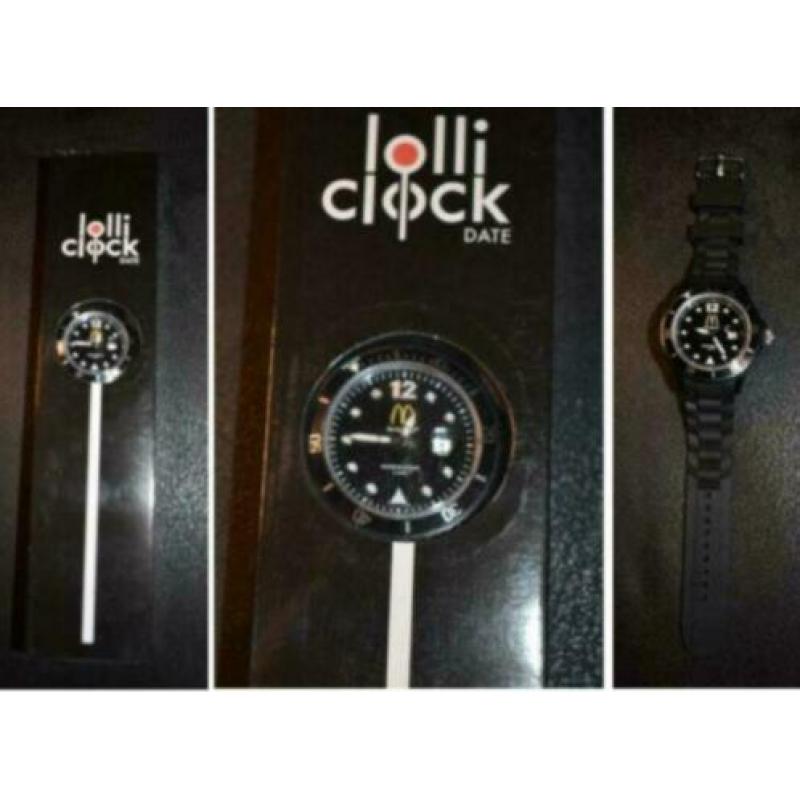 uniek nieuw horloge unisex zwart voorzien van mcdonald logo