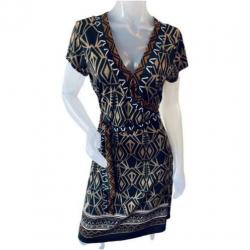 Vanilia prachtig stretch print jurkje - 38