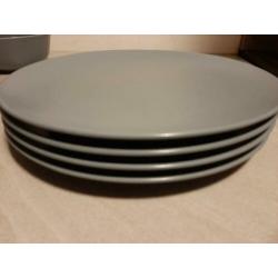 Ikea servies borden / kommen grijsblauw 12 delig