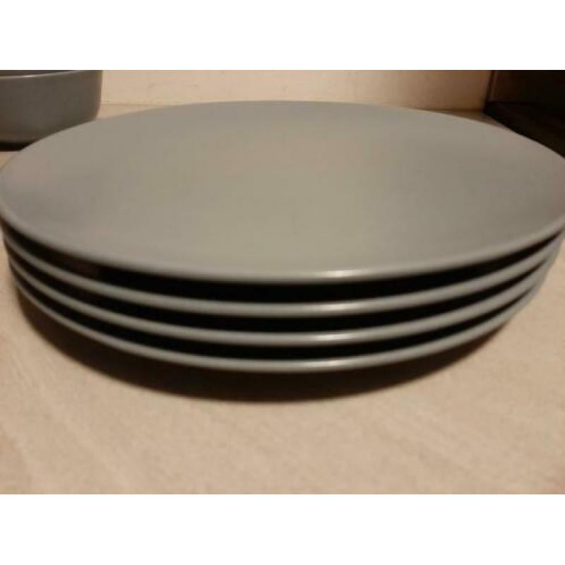 Ikea servies borden / kommen grijsblauw 12 delig