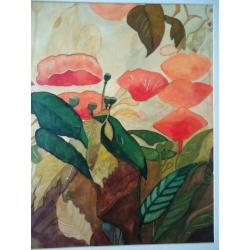 Kleurrijke aquarel van planten