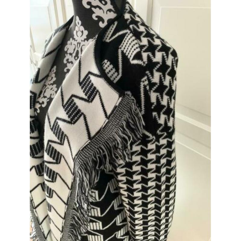 NIEUW Leo & Ugo lang, zwart/wit vest maat 38/40