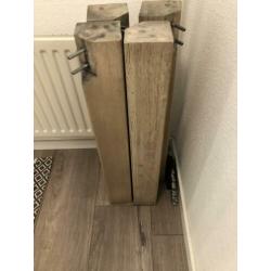 Massief houten eettafel