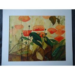 Kleurrijke aquarel van planten