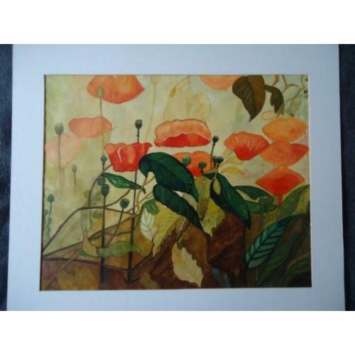 Kleurrijke aquarel van planten