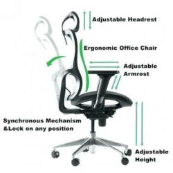 WorkPro Ergonomische bureaustoel Eiger Blauw Synchroon *NEW*