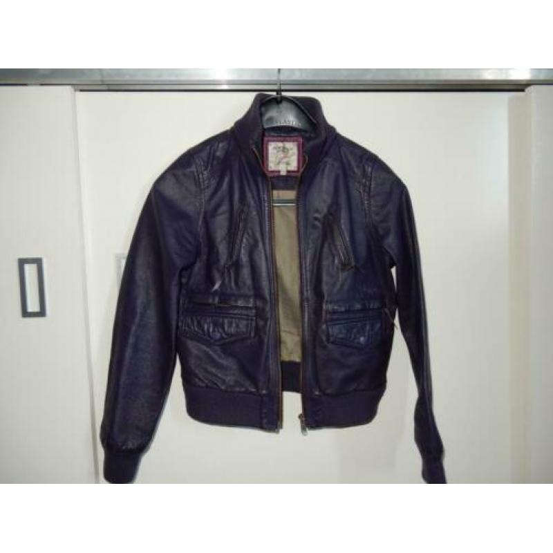 Pepe jeans leren jas meisjes