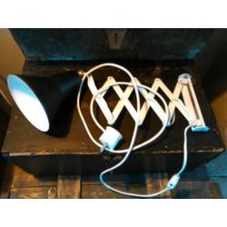 Vintage retro jaren 60/70 schaarlamp uittreklamp hala