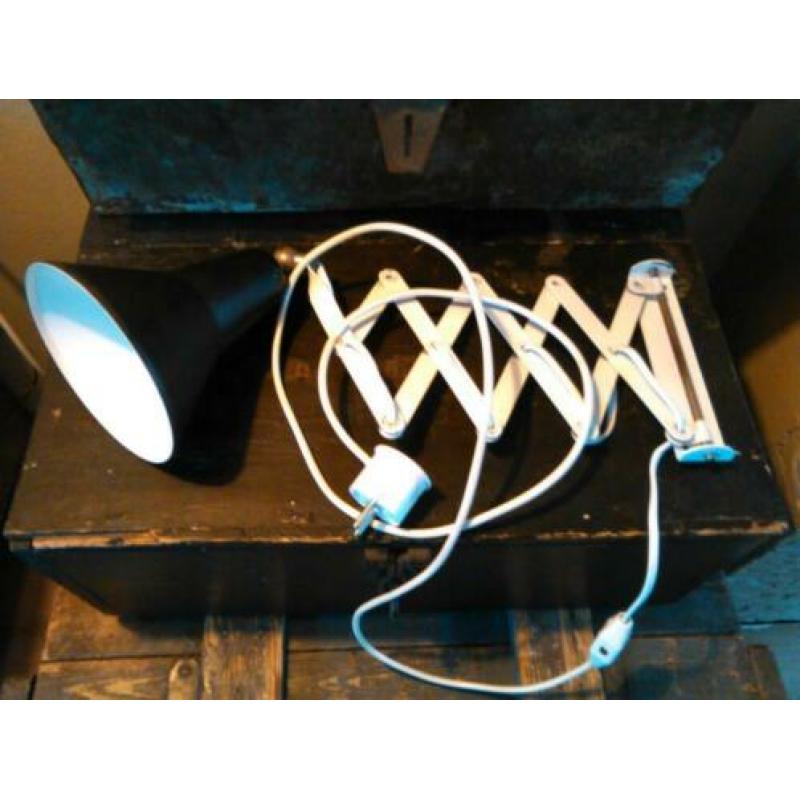 Vintage retro jaren 60/70 schaarlamp uittreklamp hala