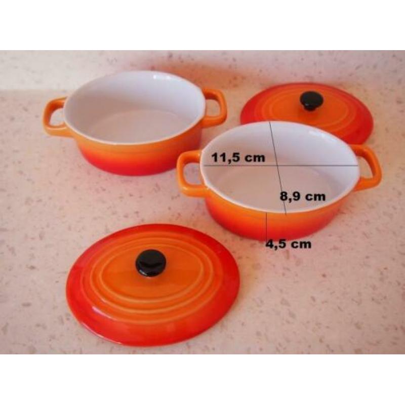 093 Pannetje, cocottes, ovenschaaltjes, keramiek, nieuw