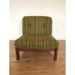 Vintage/retro Scandinavisch design fauteuil met leuke print