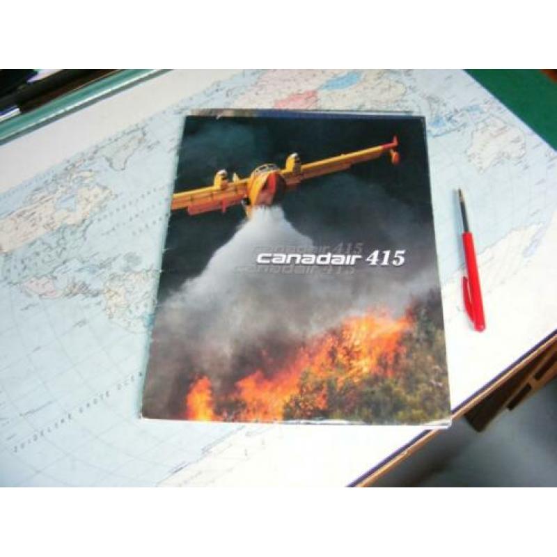 Canadair 415 Magazine + 2 foto's 28 x 22 cm