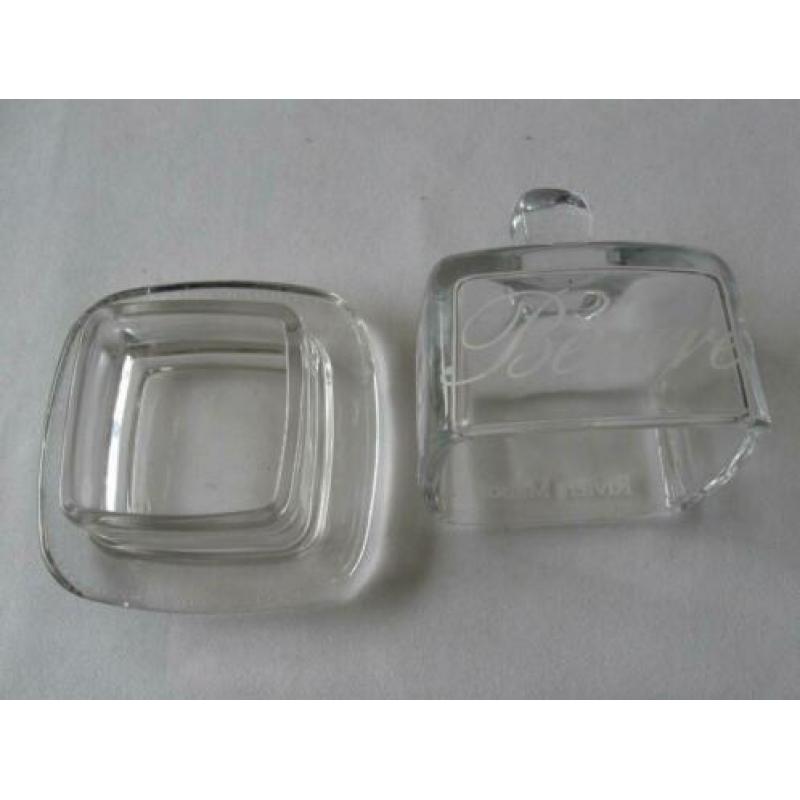 2 x Rivièra Maison kleine glazen botervloot 2 glazen zie fot