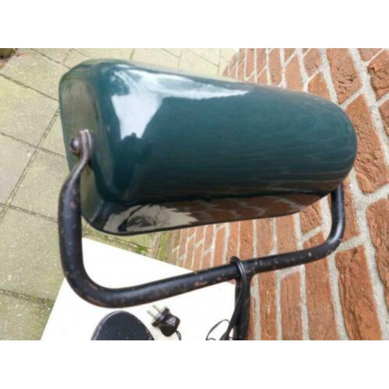 oude notarislamp bureaulamp met emaille kap