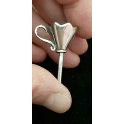 Oude zilveren bedel en hanger Trechter