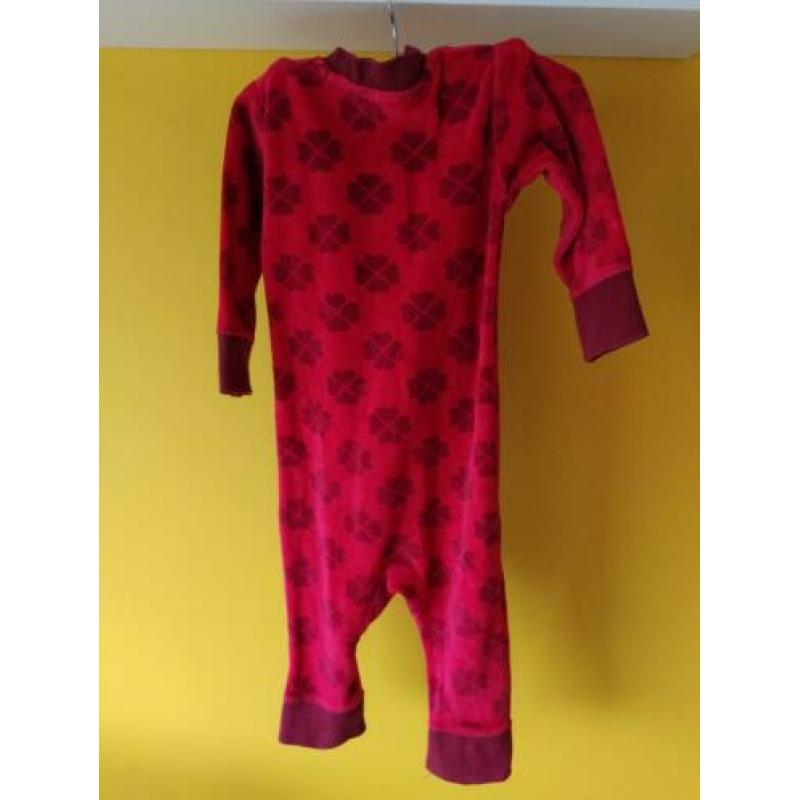 Velours rood Duns Sweden klaver boxpak mt 74