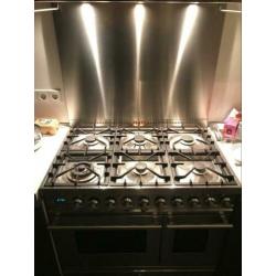 Boretti 6 gasbrander en 2 ovens RVS -direct af te halen