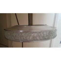 60er jaren hanglamp metaal glas