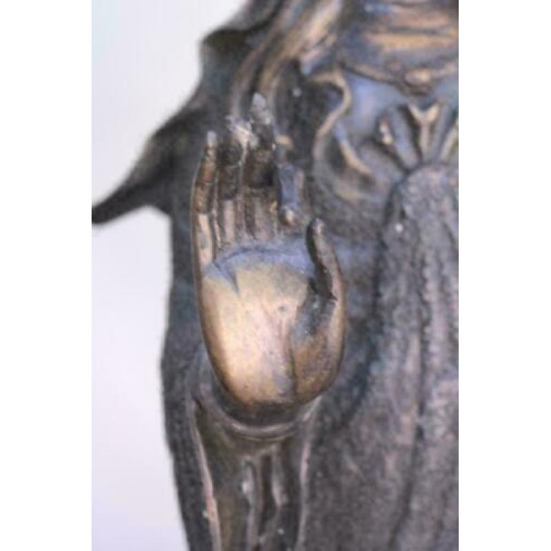 Zeer groot bronzen beeld Quan Yin 48kg